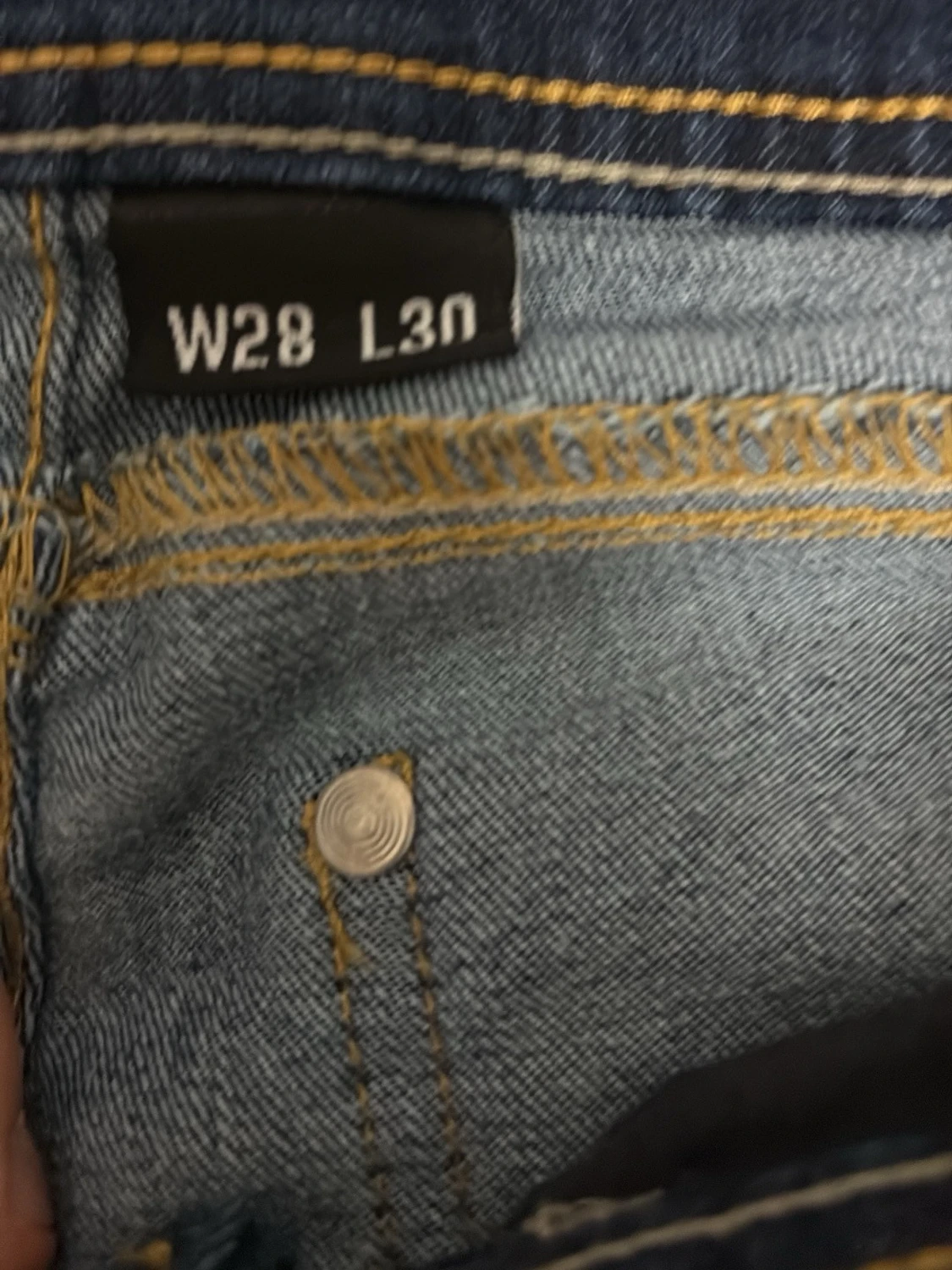 Mörkblå raka jeans W28 L30 - 2