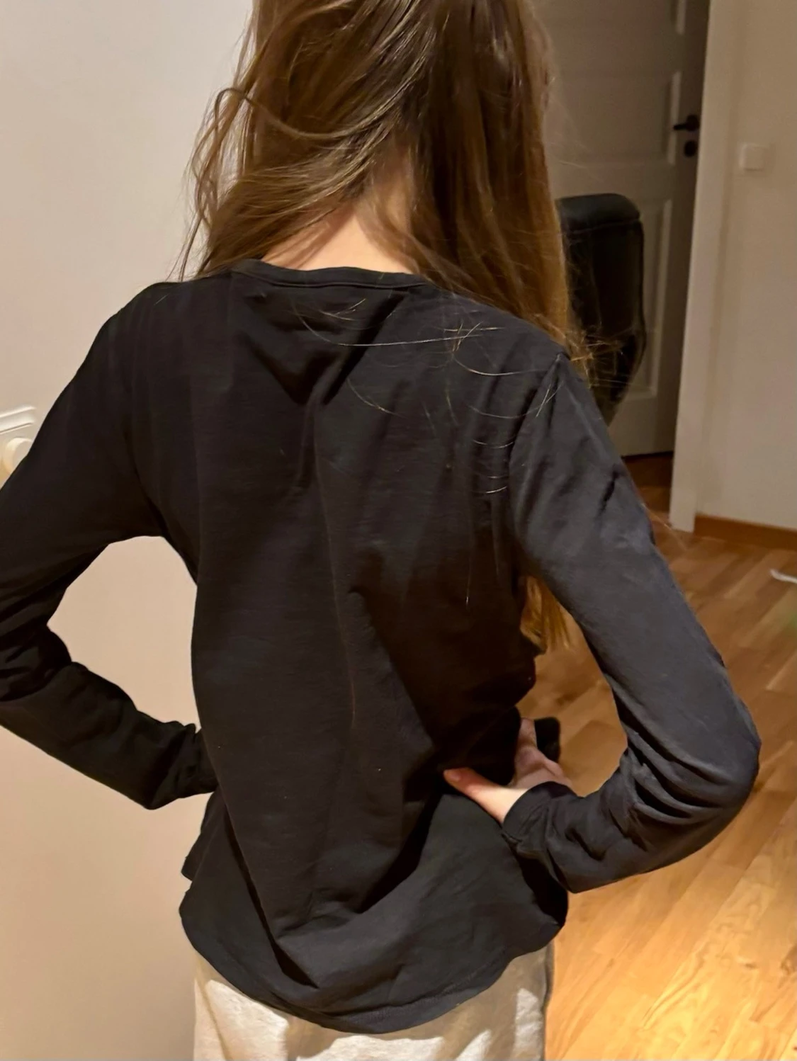 Svart långärmad topp Zara Girls - 4