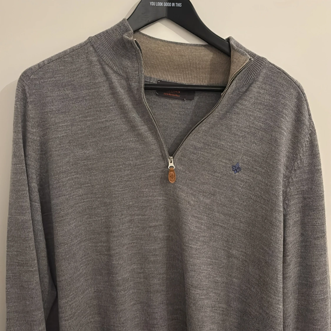 Grå merinoulltröja från Morris