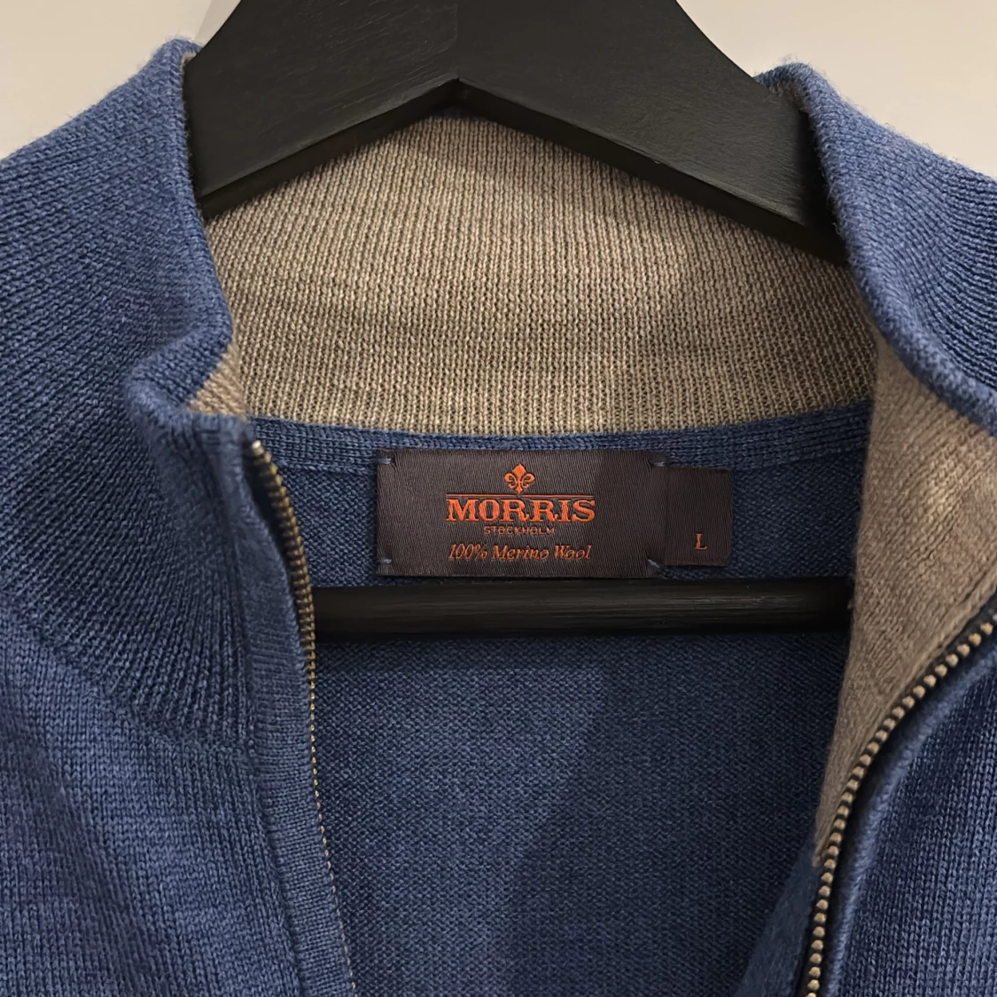 Blå merinoulltröja från Morris - 1