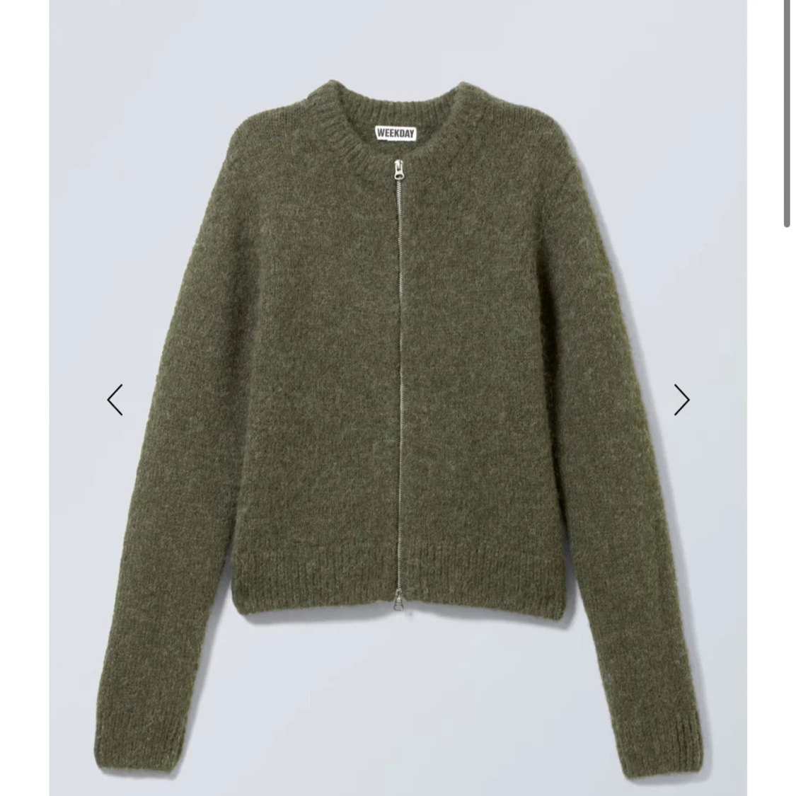 Grön stickad tröja från weekday