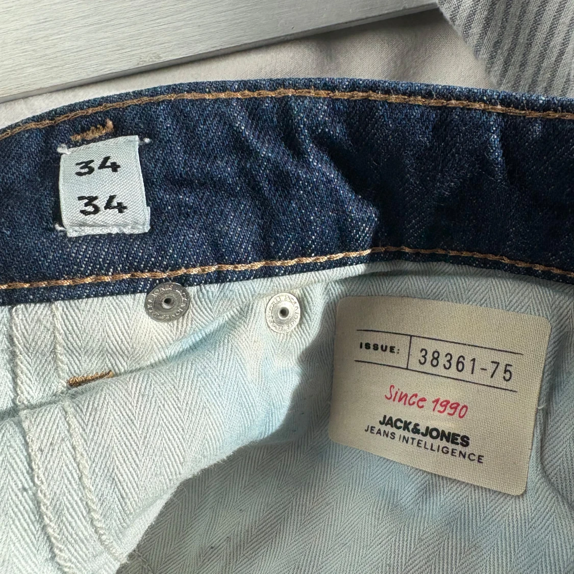 Mörkblå jeans från Jack & Jones, 34/34 - 3