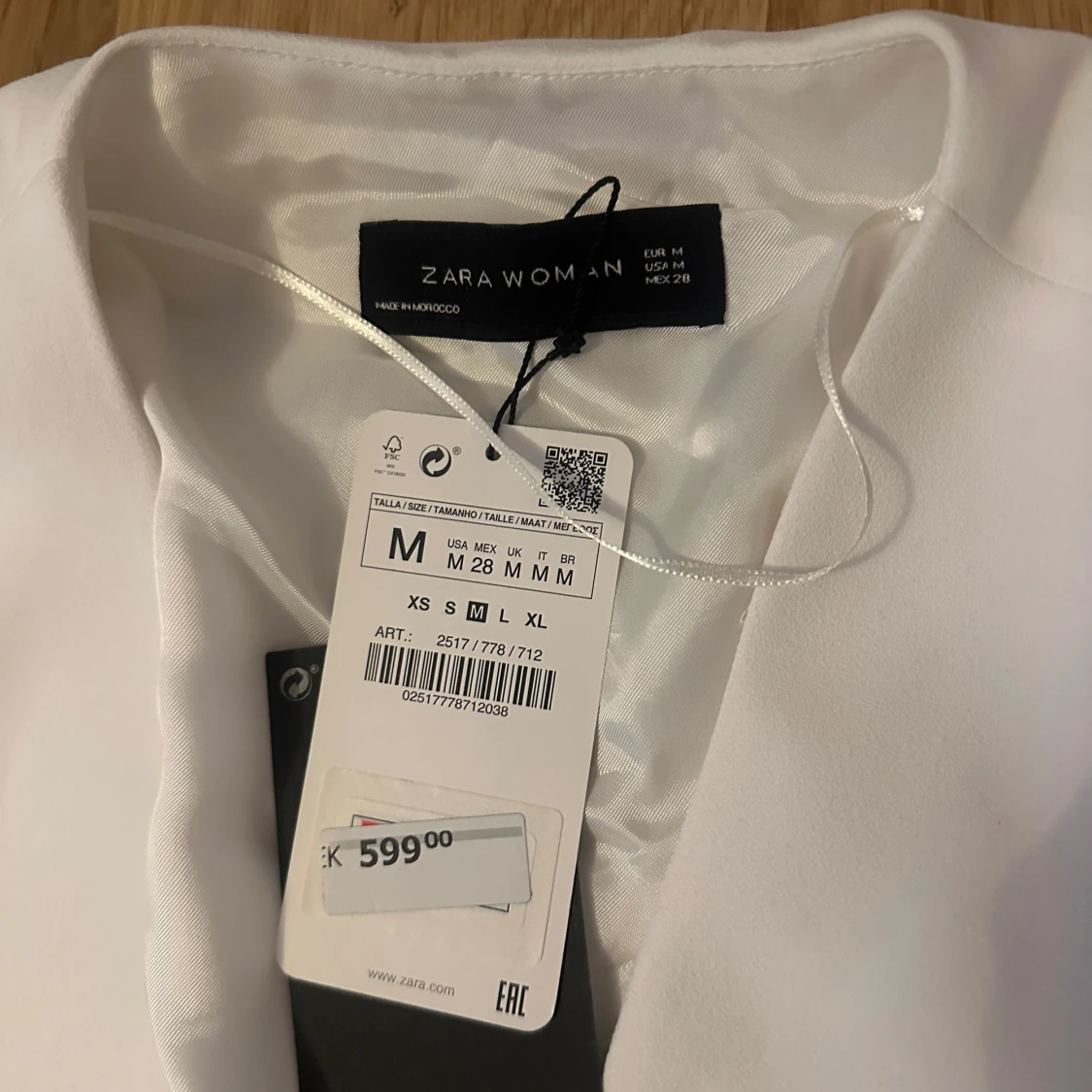 Vit kavaj från Zara Woman, stl M - 3