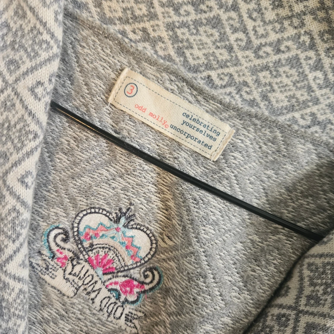 Gråmönstrad kofta från Odd Molly - 2