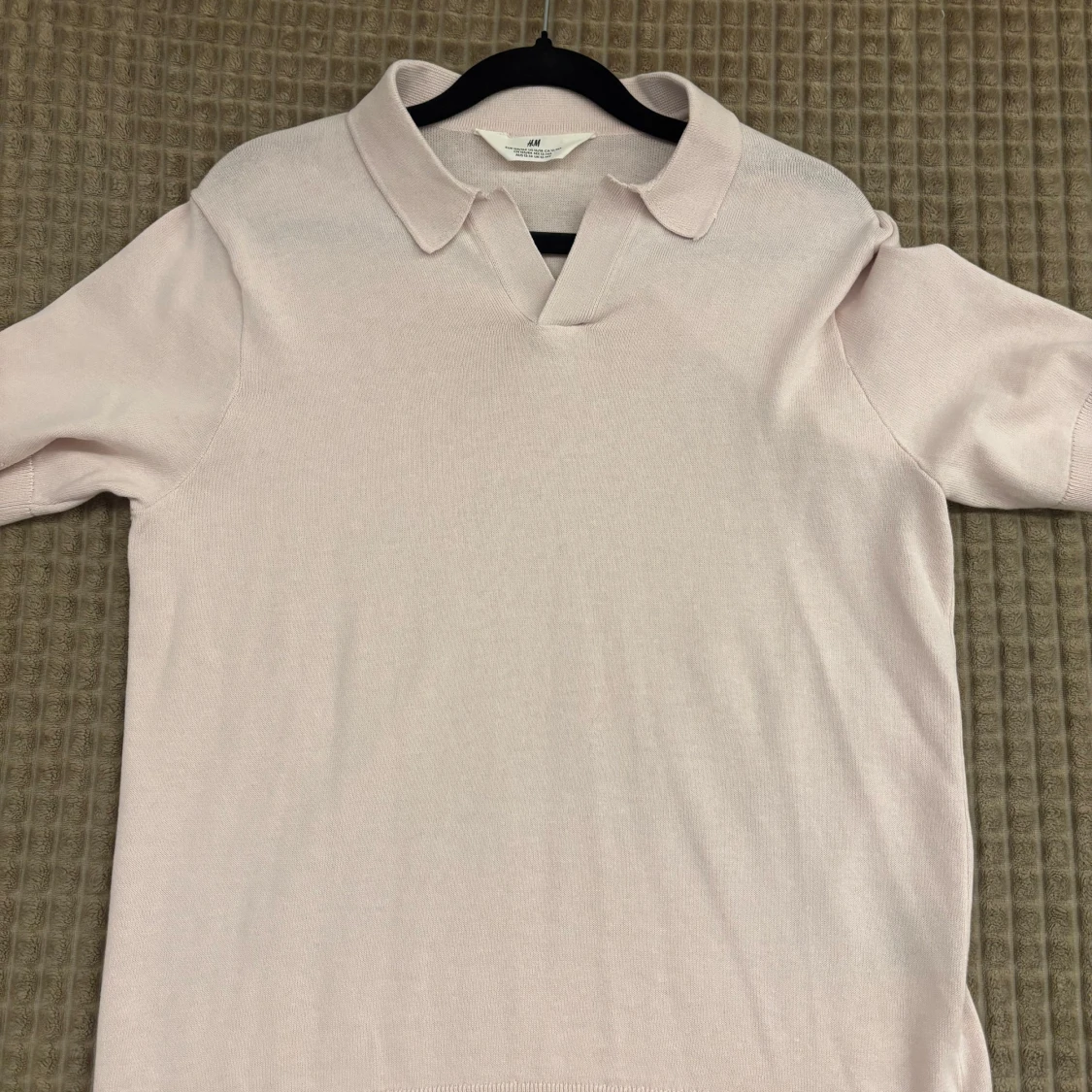 Ljusrosa pikétröja från H&M