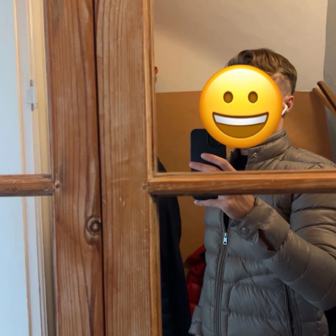 Beige Moncler dunjacka herr - 1