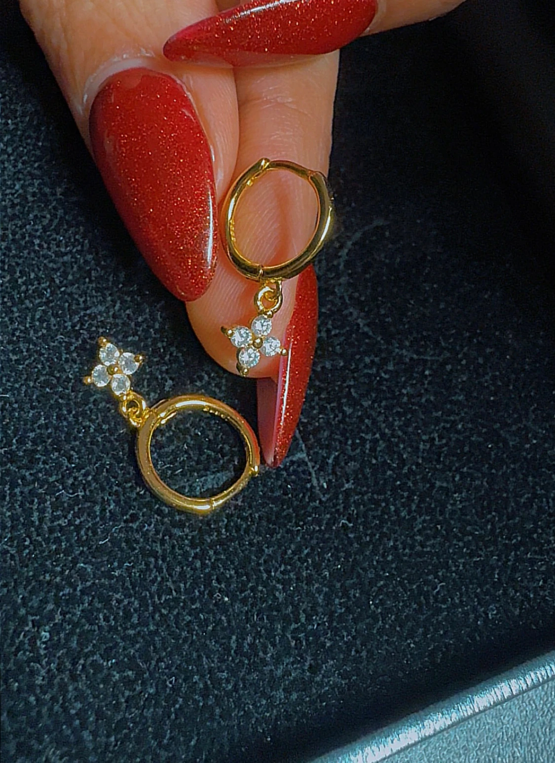 Guld örhängen hoops 18k - 1