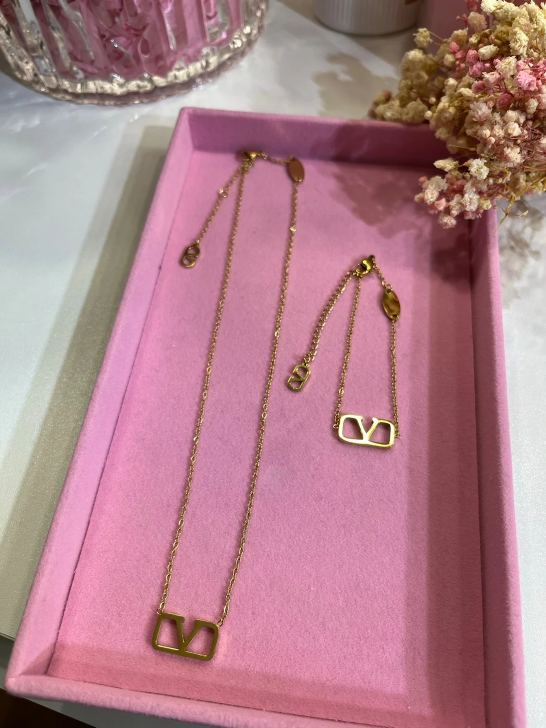 18k guldpläterad set