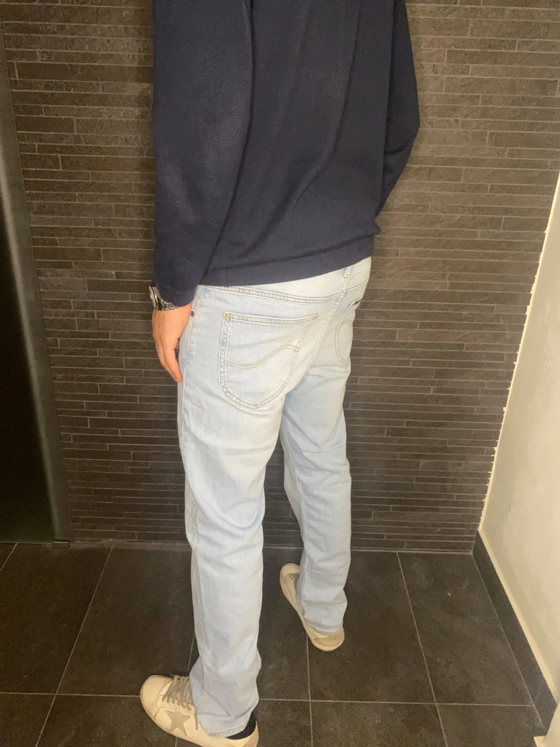 Ljusblå Lee jeans - 1