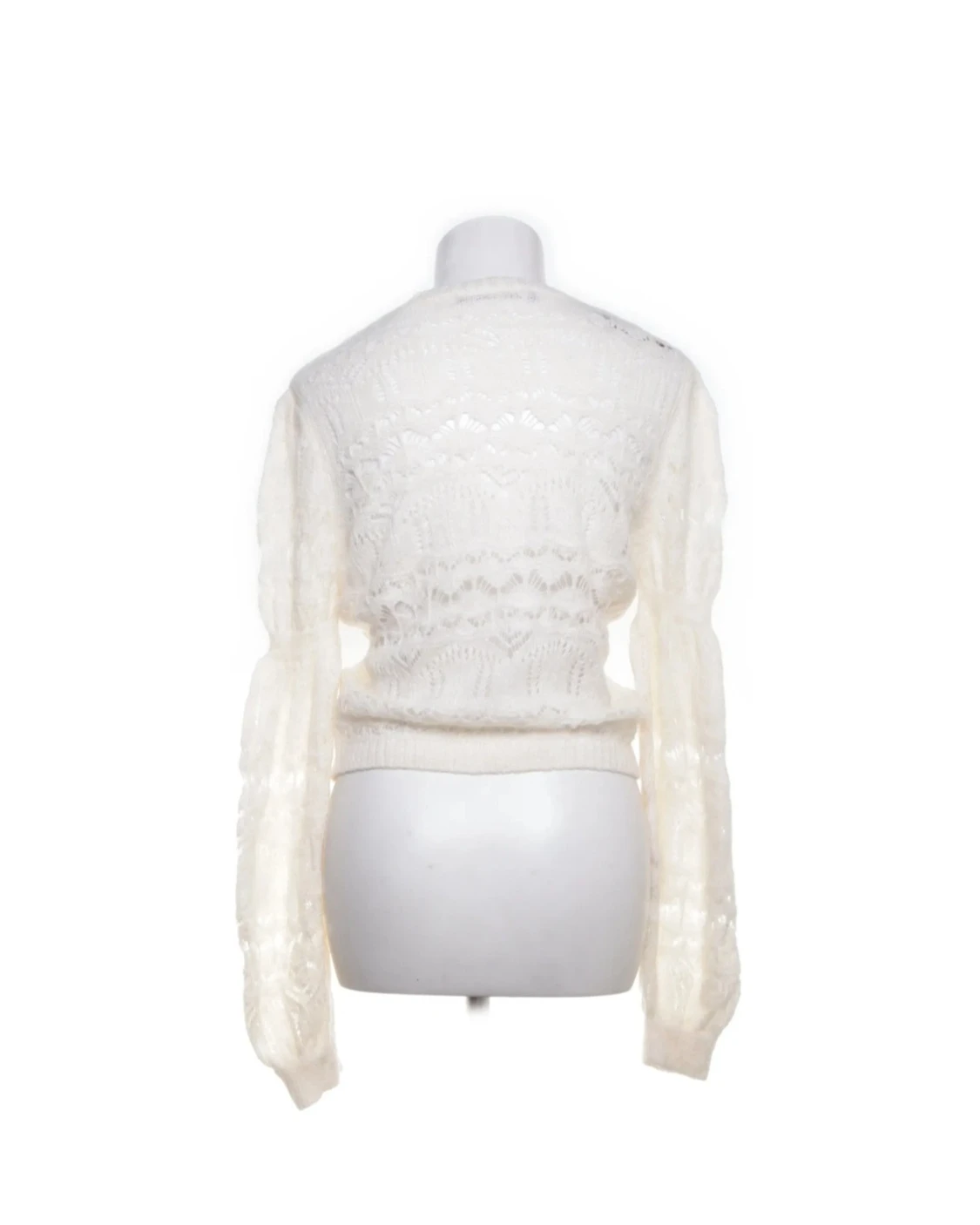 Vit stickad spets tröja - 1