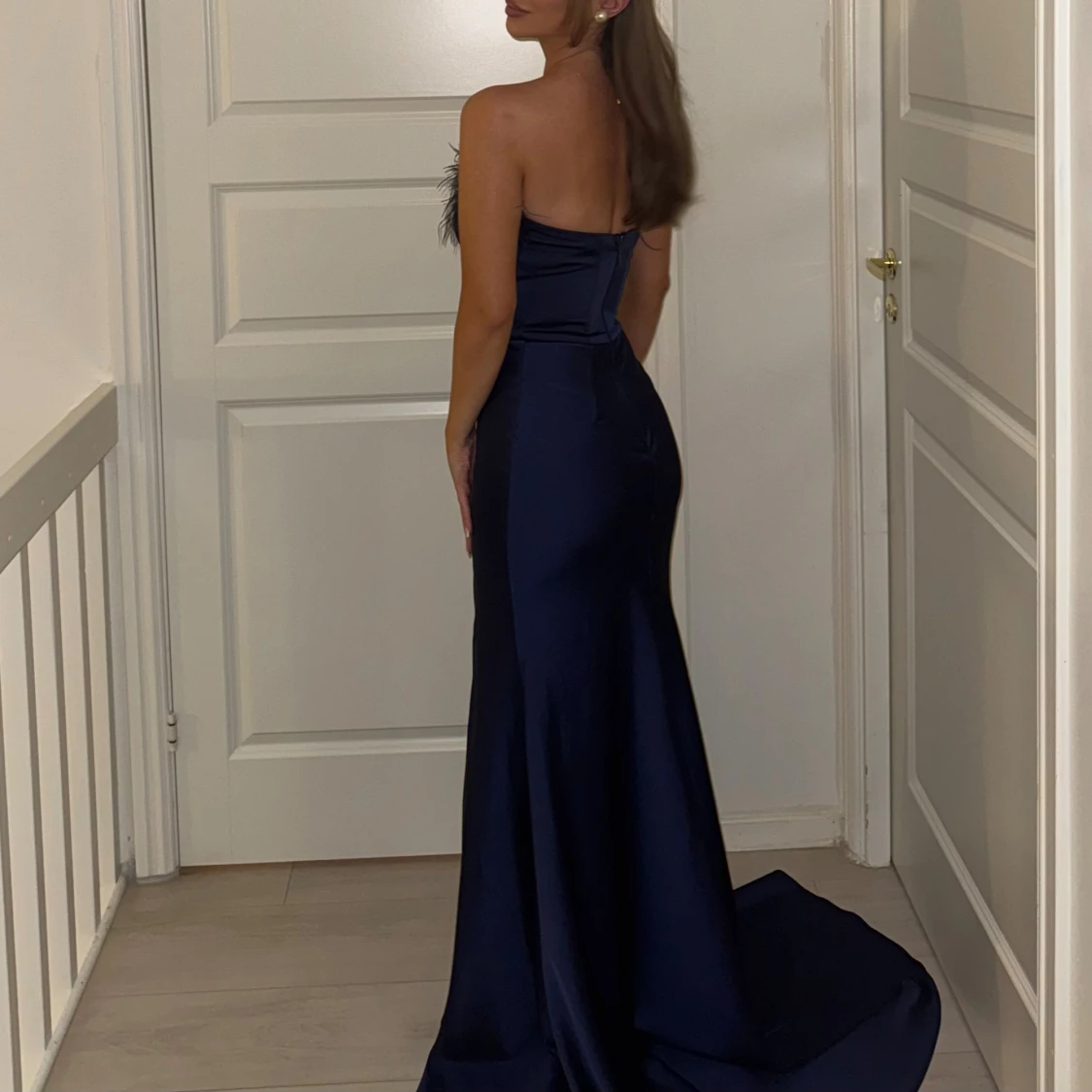 Marinblå festklänning 