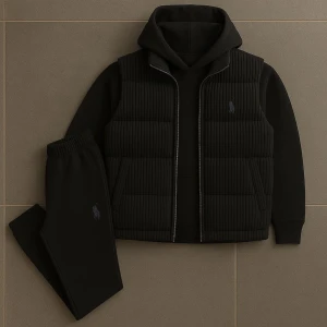 Ralph Lauren™ Set – Svart - Ralph Lauren™ Set – Svart • Hoodie, väst & byxor • Storlekar från XS till 2XL • Finns även på maisonamaro,se