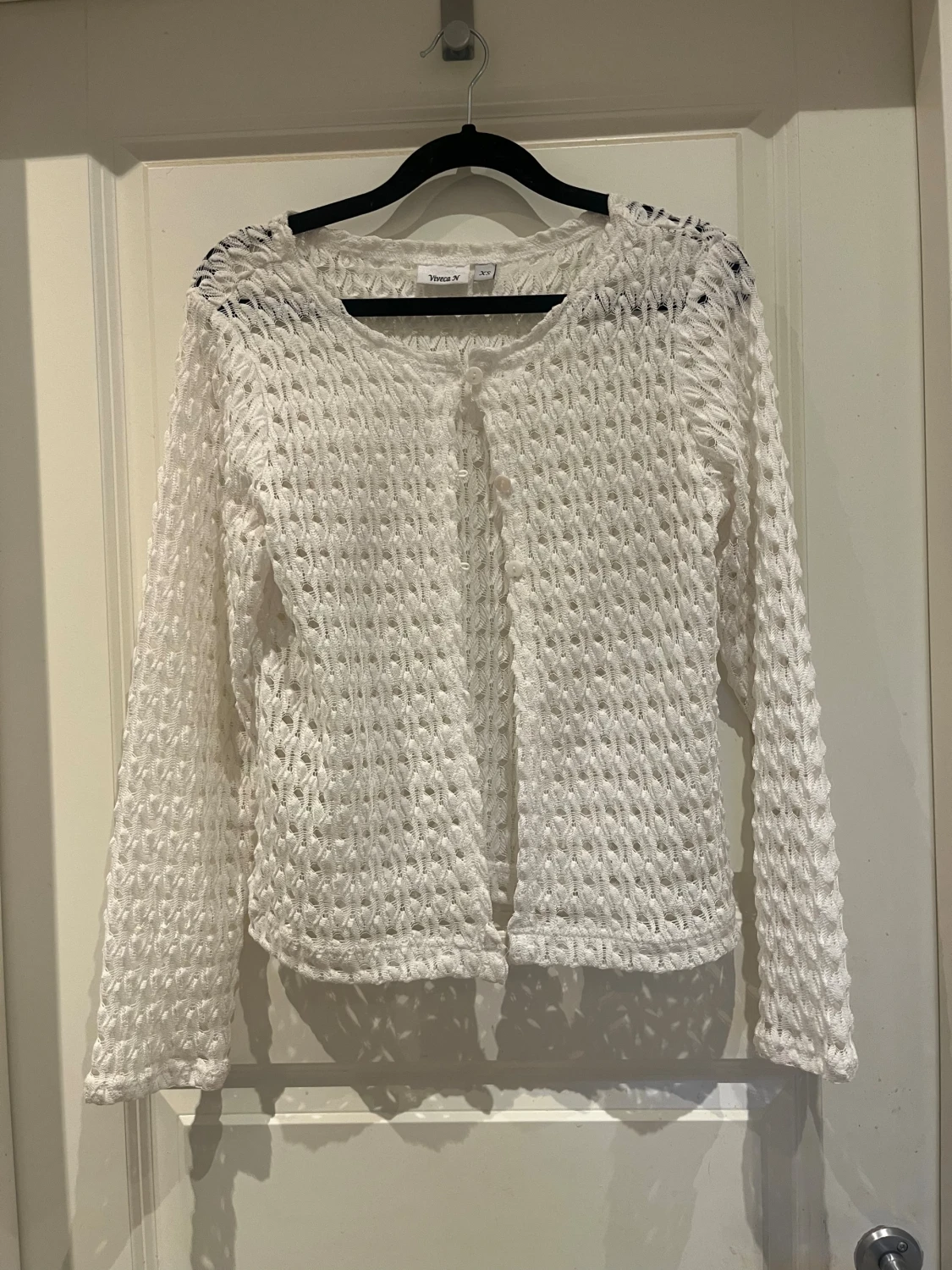 Vit spetskofta från Viveca N XS - 1