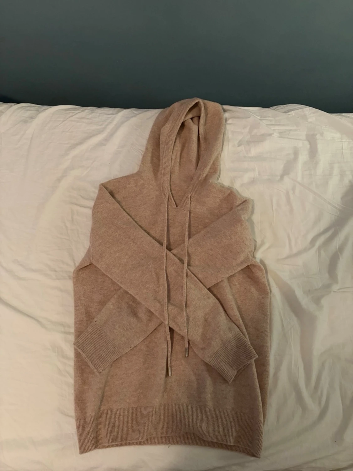  Beige Merinoull hoodie  - 1