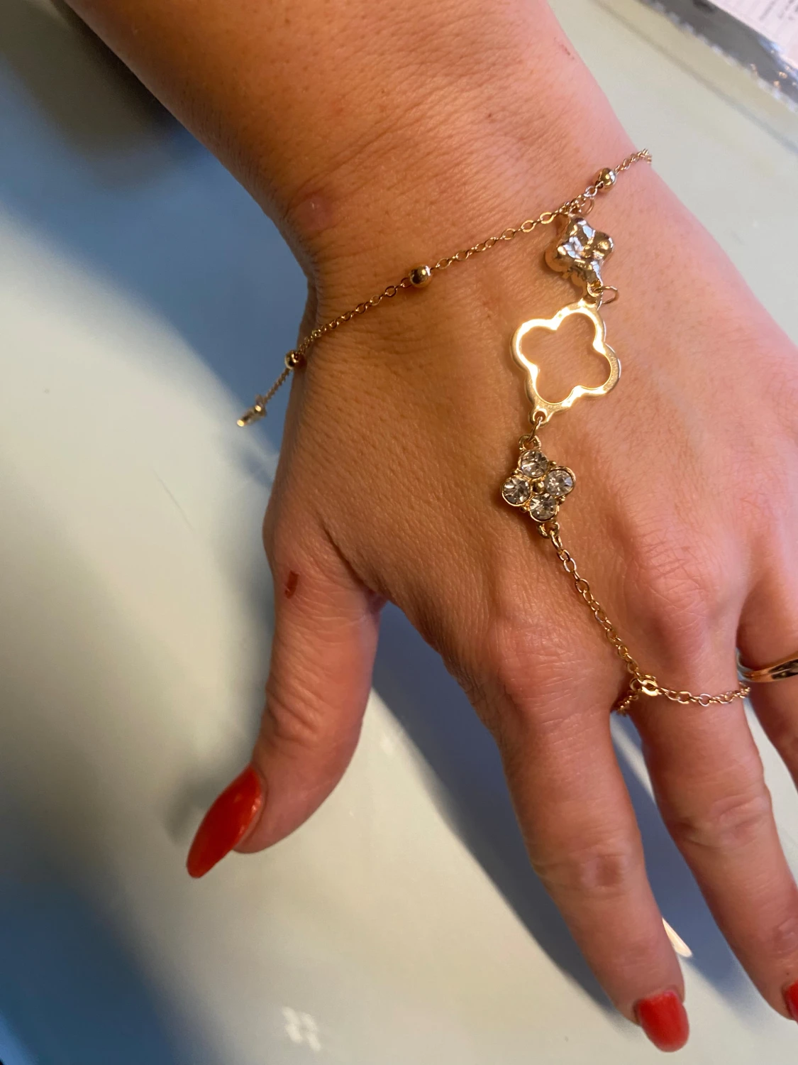 Superfint armband med ring - 2