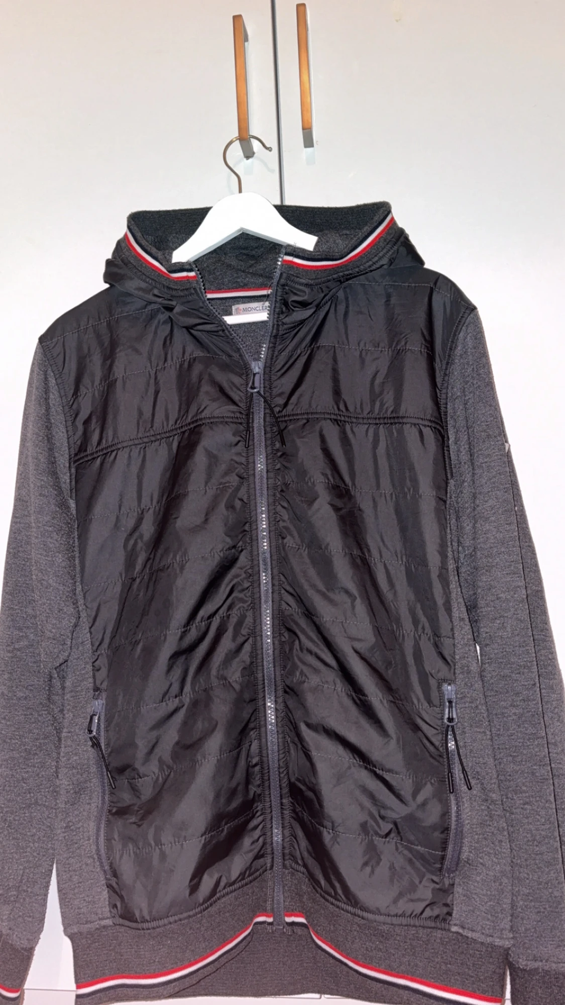 Moncler grå vind jacka /kofta  - 3