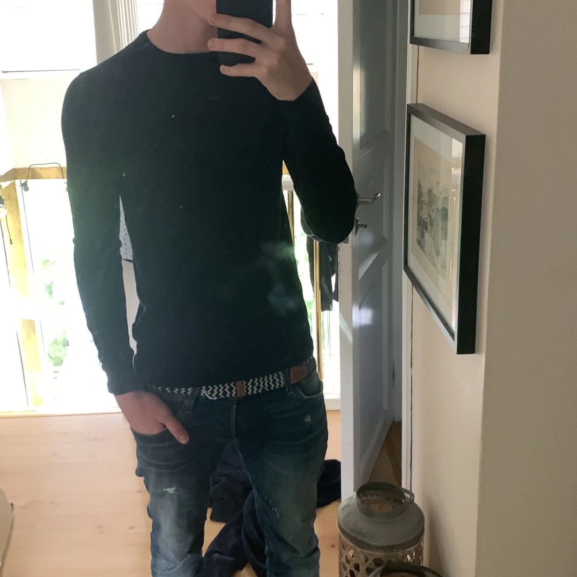 Svart långärmad tröja från Uniqlo