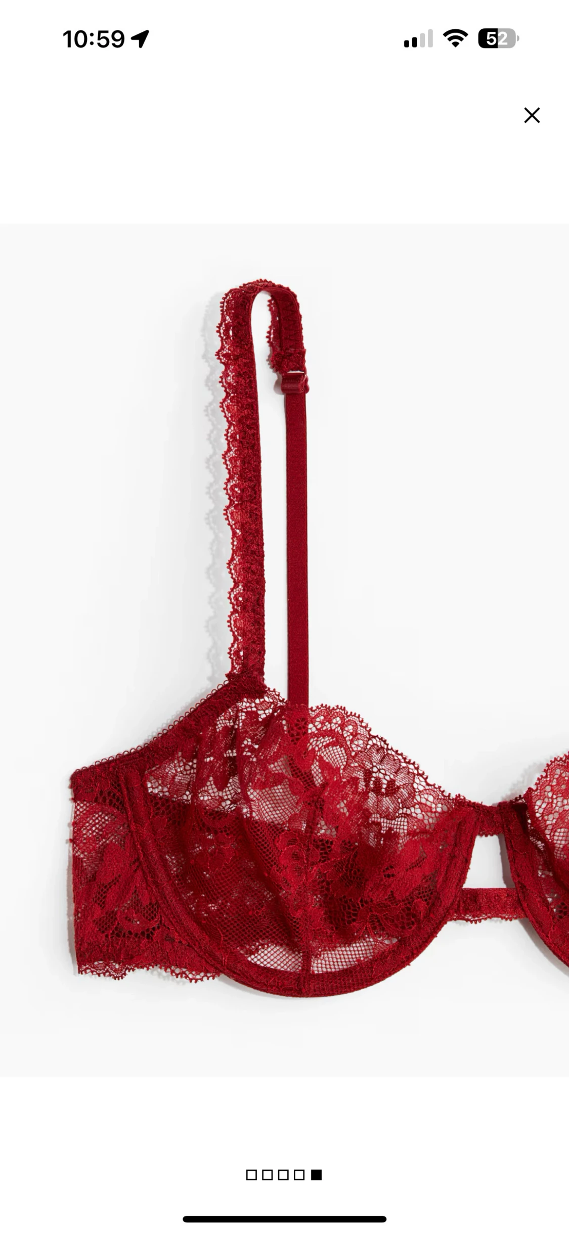 Röd spets BH  - 1
