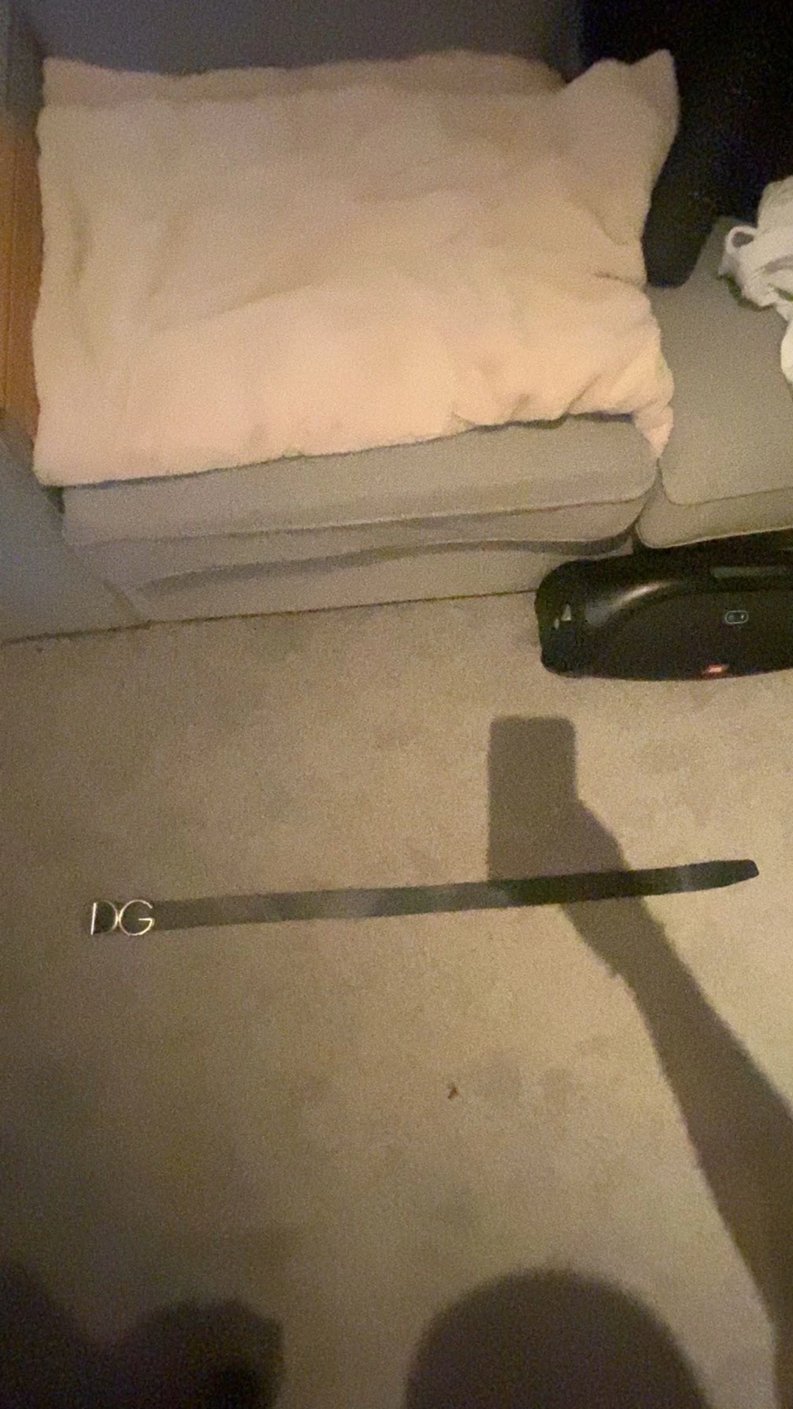 Svart DG bälte med silverdetalj - 2