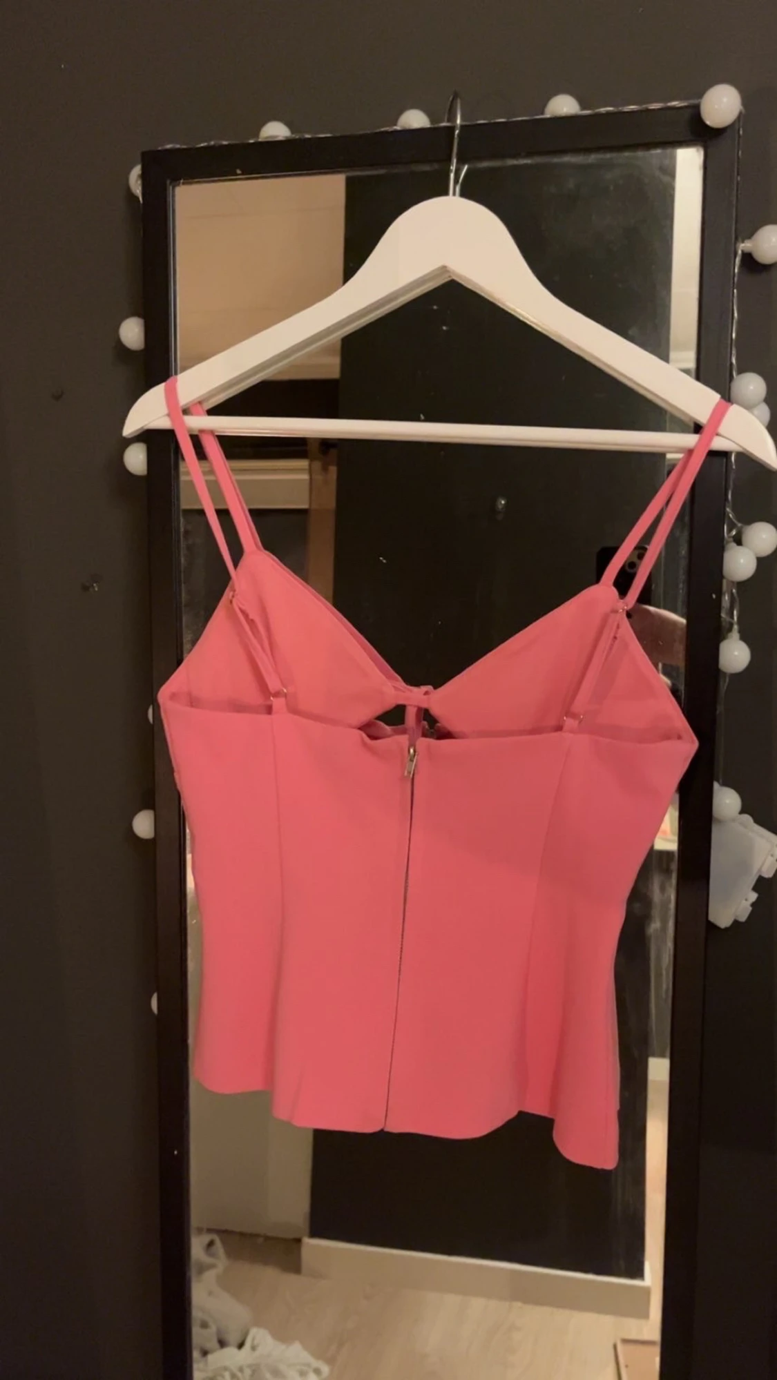 Rosa korsett-topp med rosetter - 2