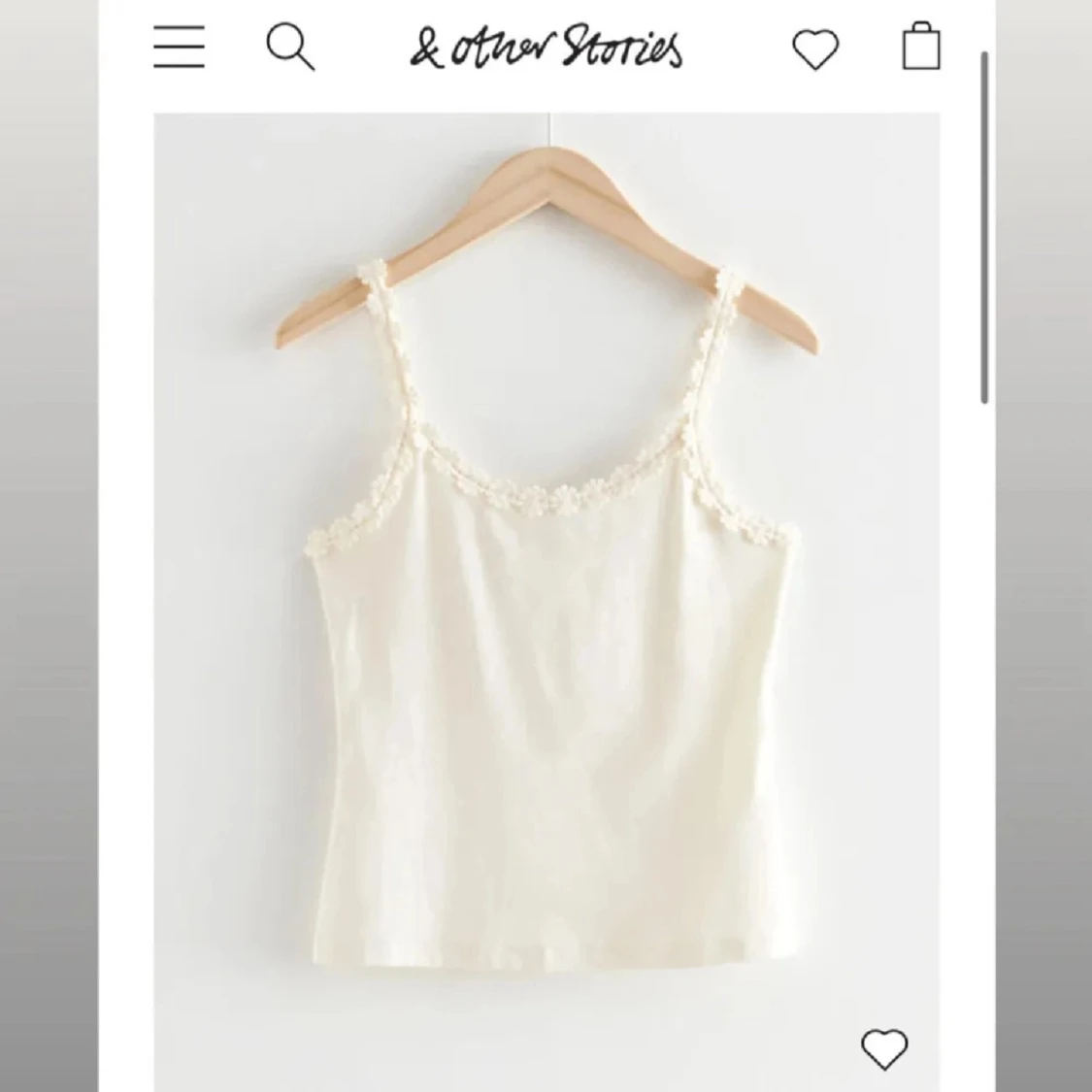 Vit blommig linnetopp från & Other Stories - 3