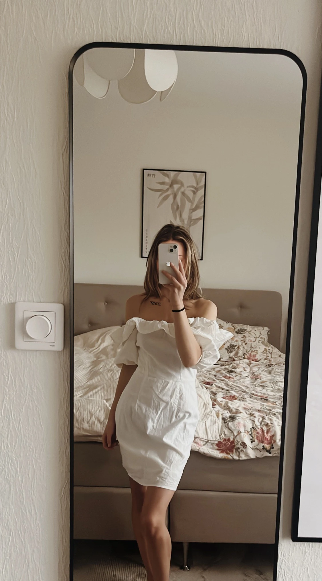 Söt vit studentklänning/linneklänning!  - 1