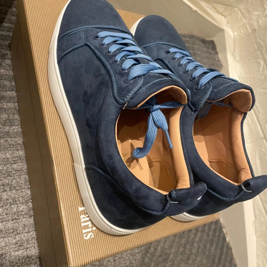 Blå mockasneakers från Christian Louboutin