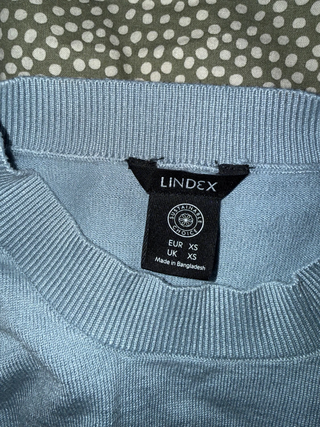 Ljusblå stickad topp från Lindex XS - 2