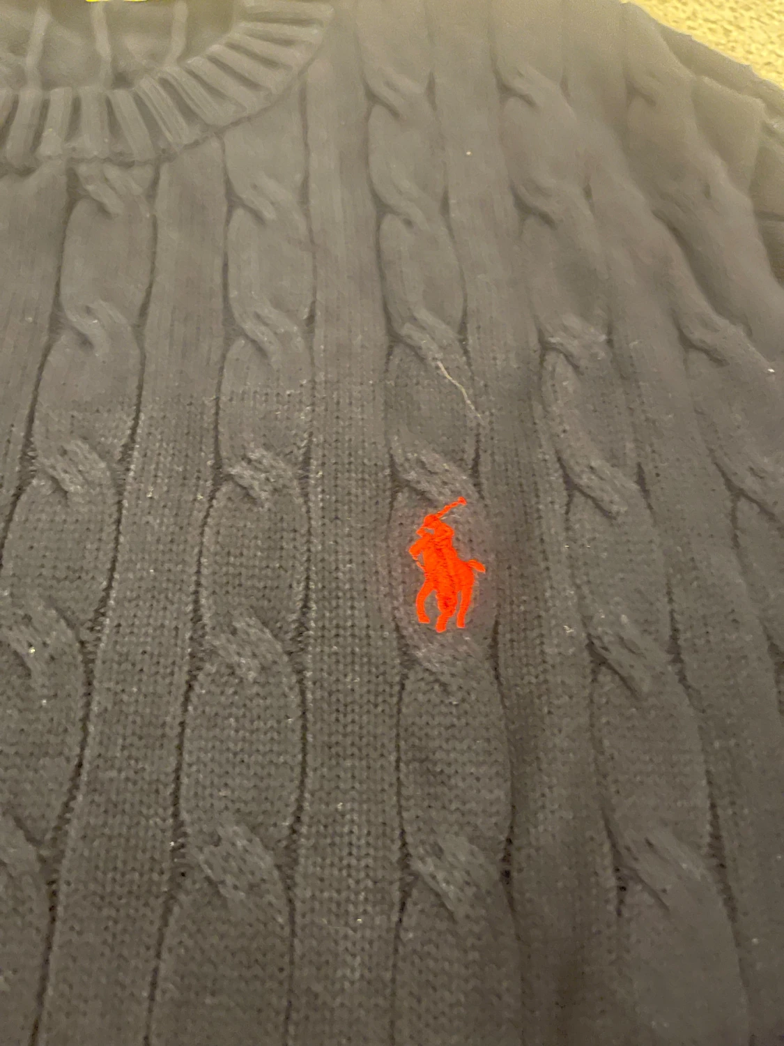 Marinblå polo Ralph lauren stickad - 1