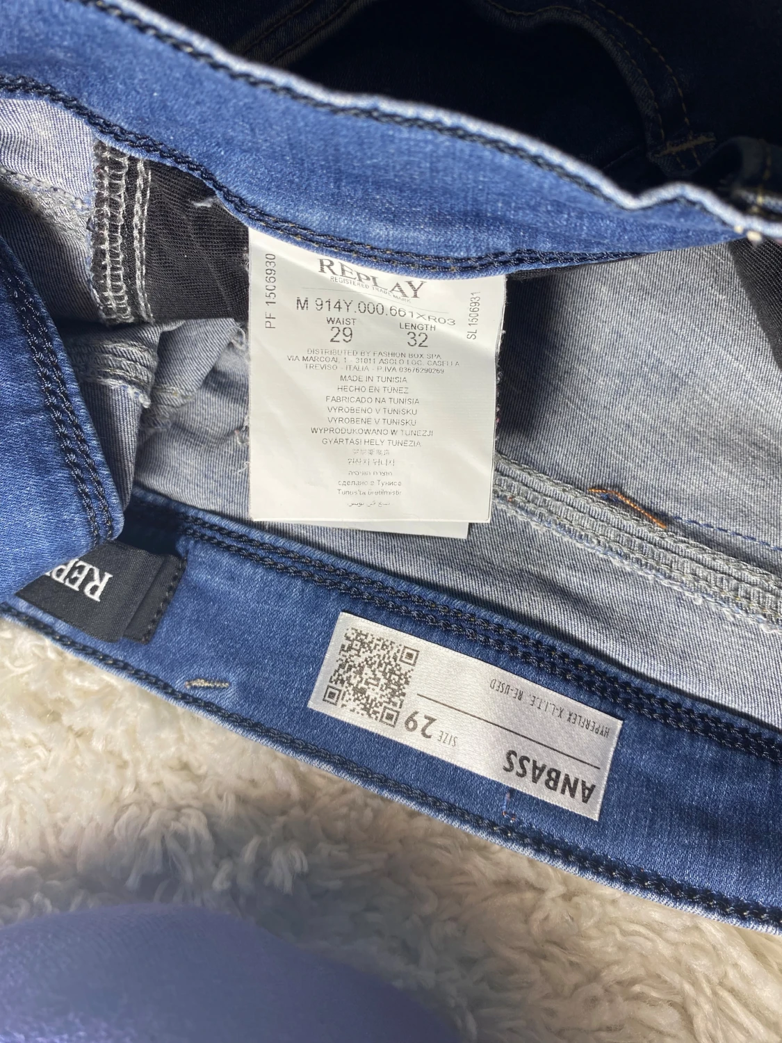 Blåa Replay Anbass jeans  - 4