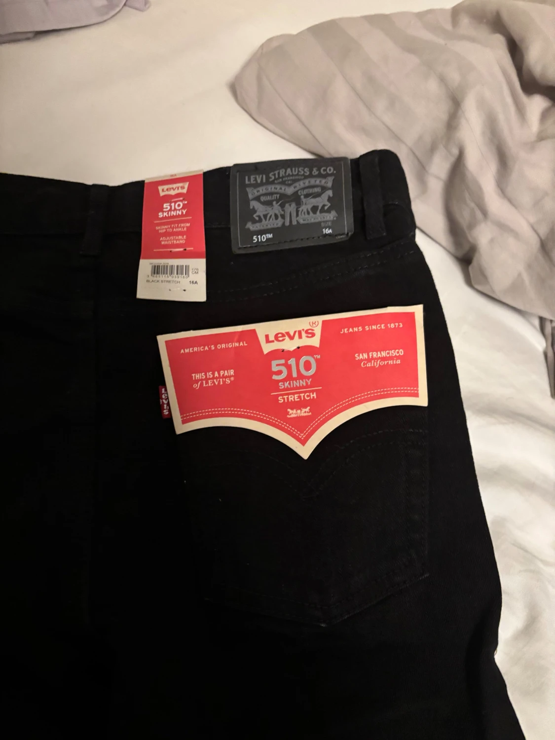 Levi's 510 Skinny svarta jeans 16A - 1