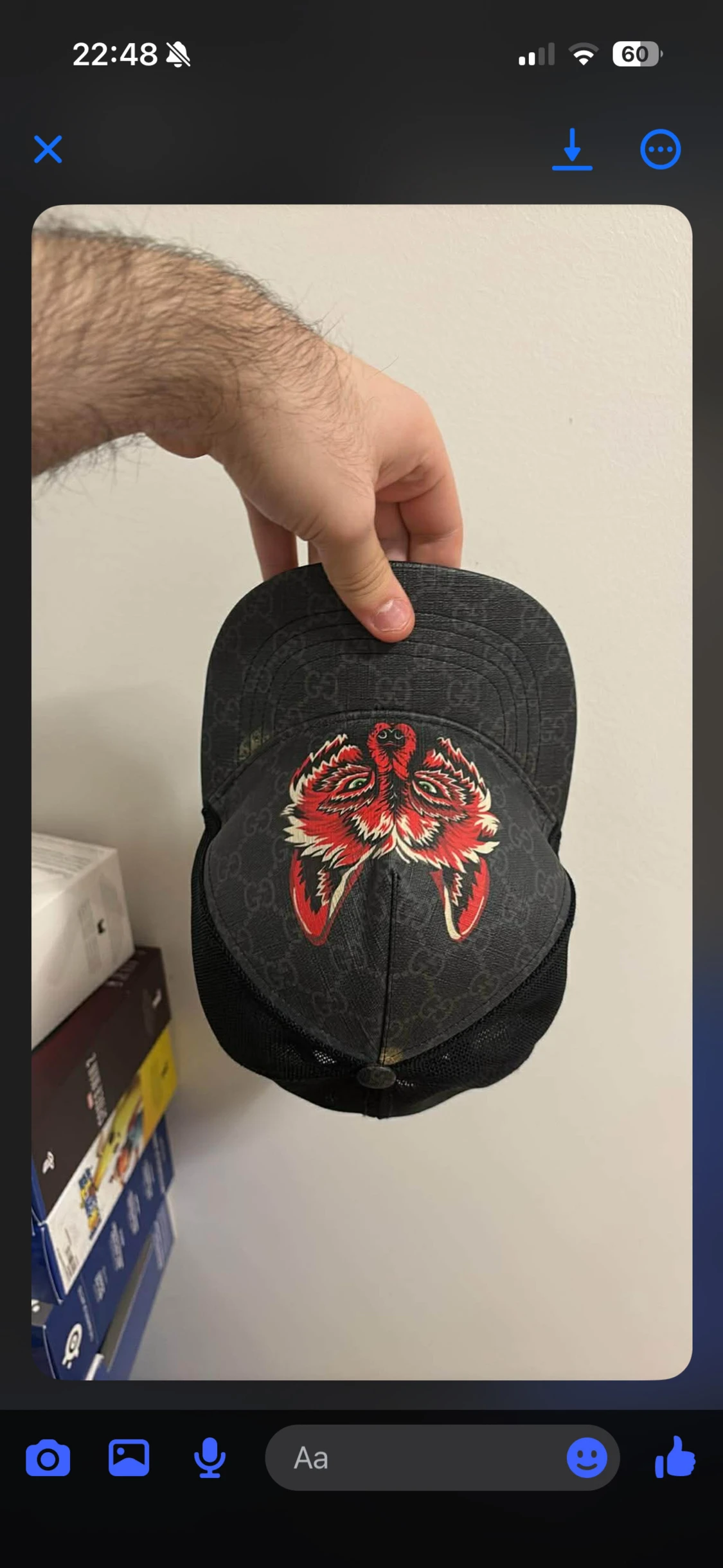 Gucci keps med röd vargtryck - 3