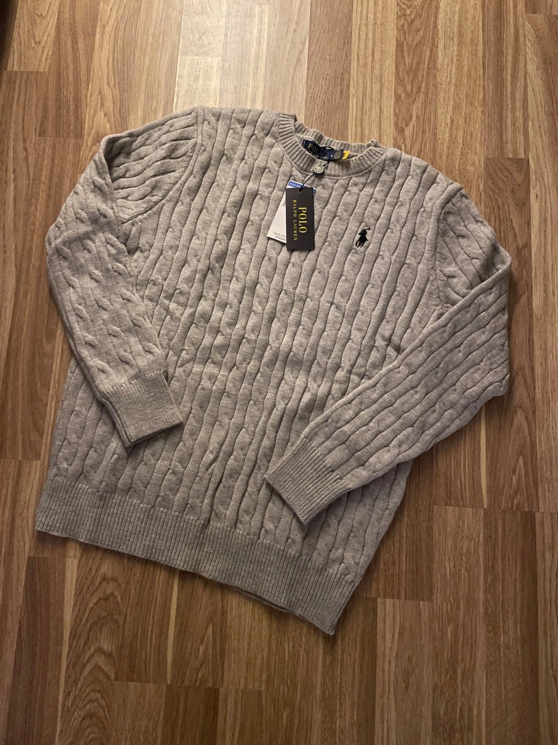 Stickad grå ralph lauren tröja - 3