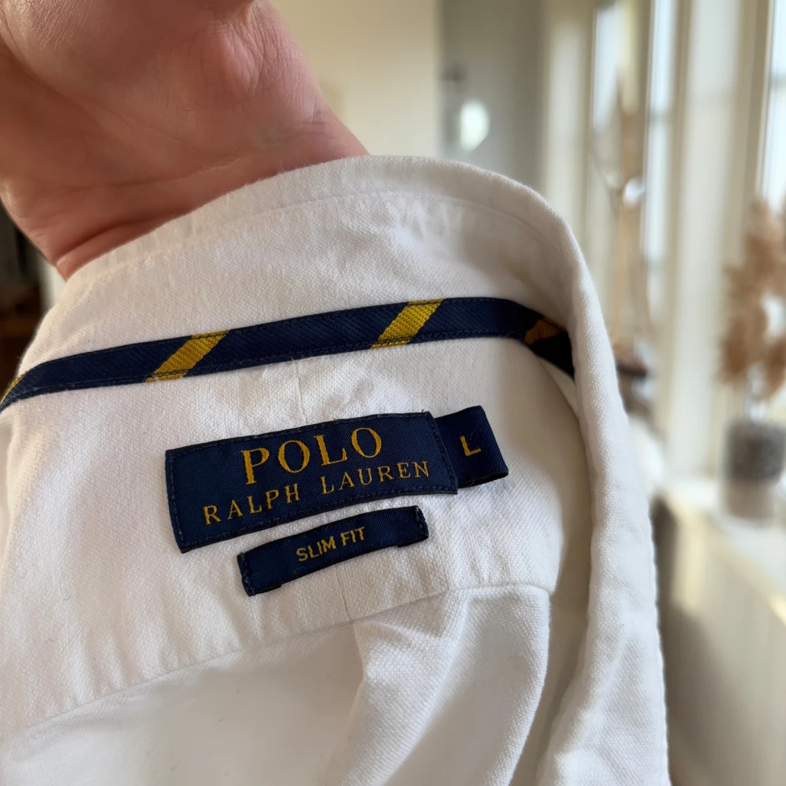 Vit slim fit skjorta från Polo Ralph Lauren slim fit large  - 1