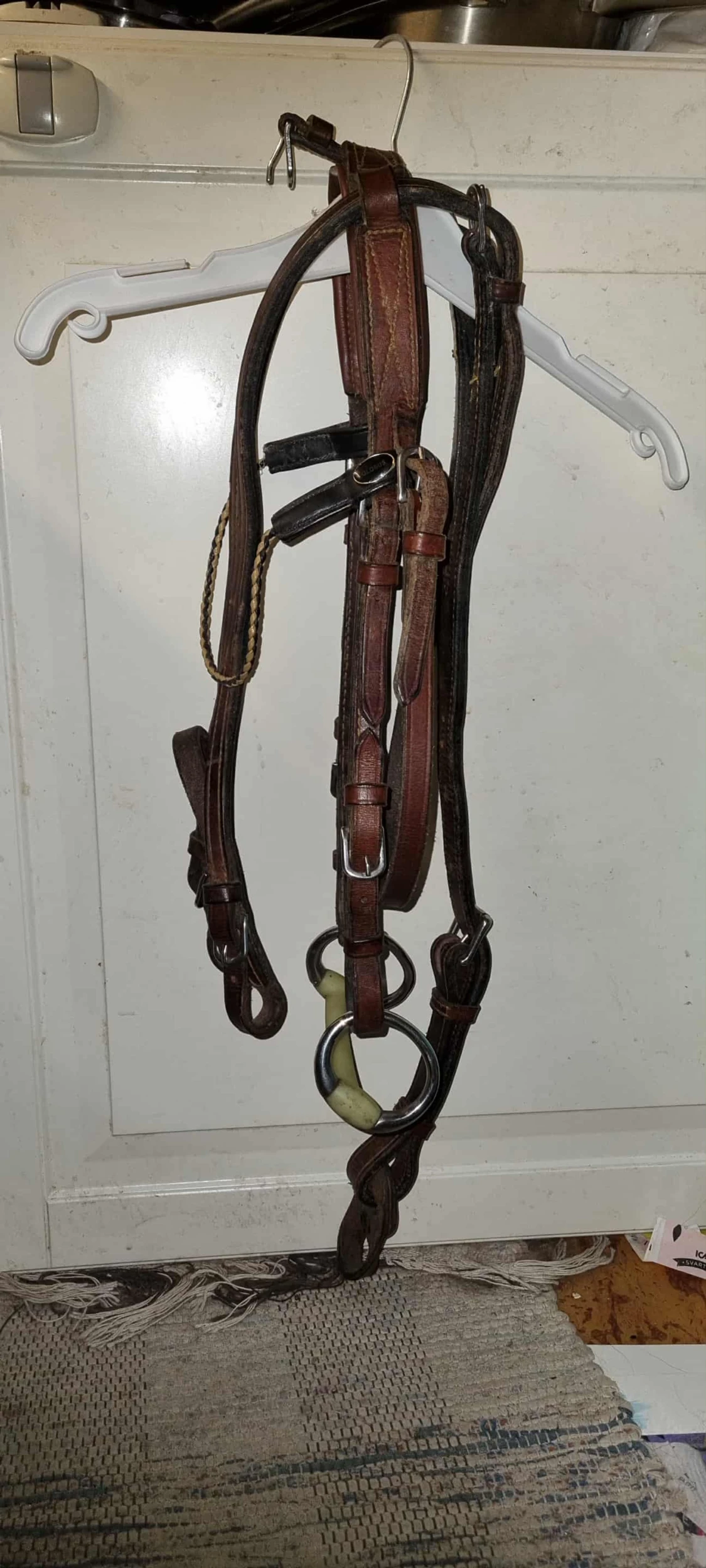 Brunt trav träns i läder bett medföljer ej - 2