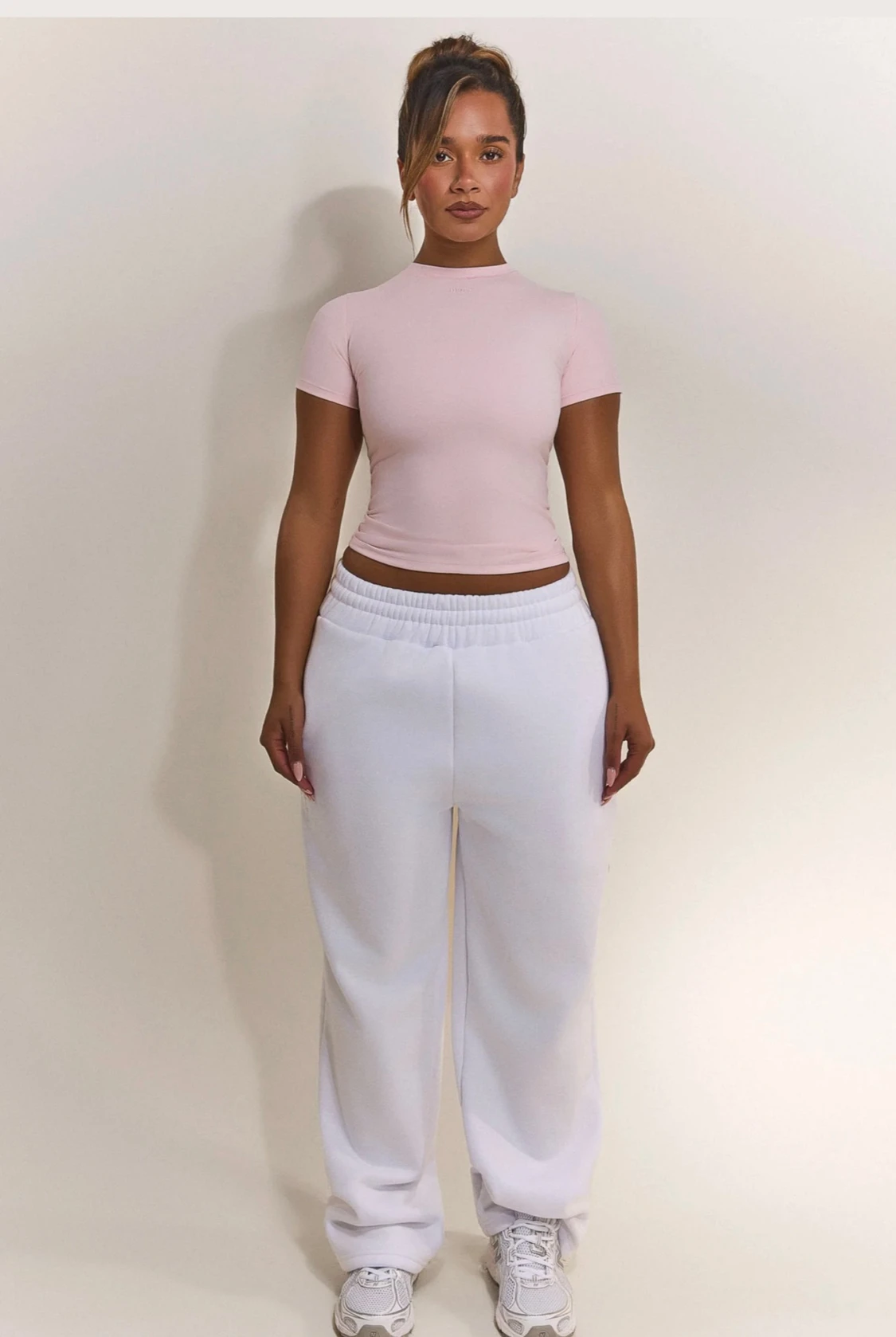 Ljusrosa croppad topp 