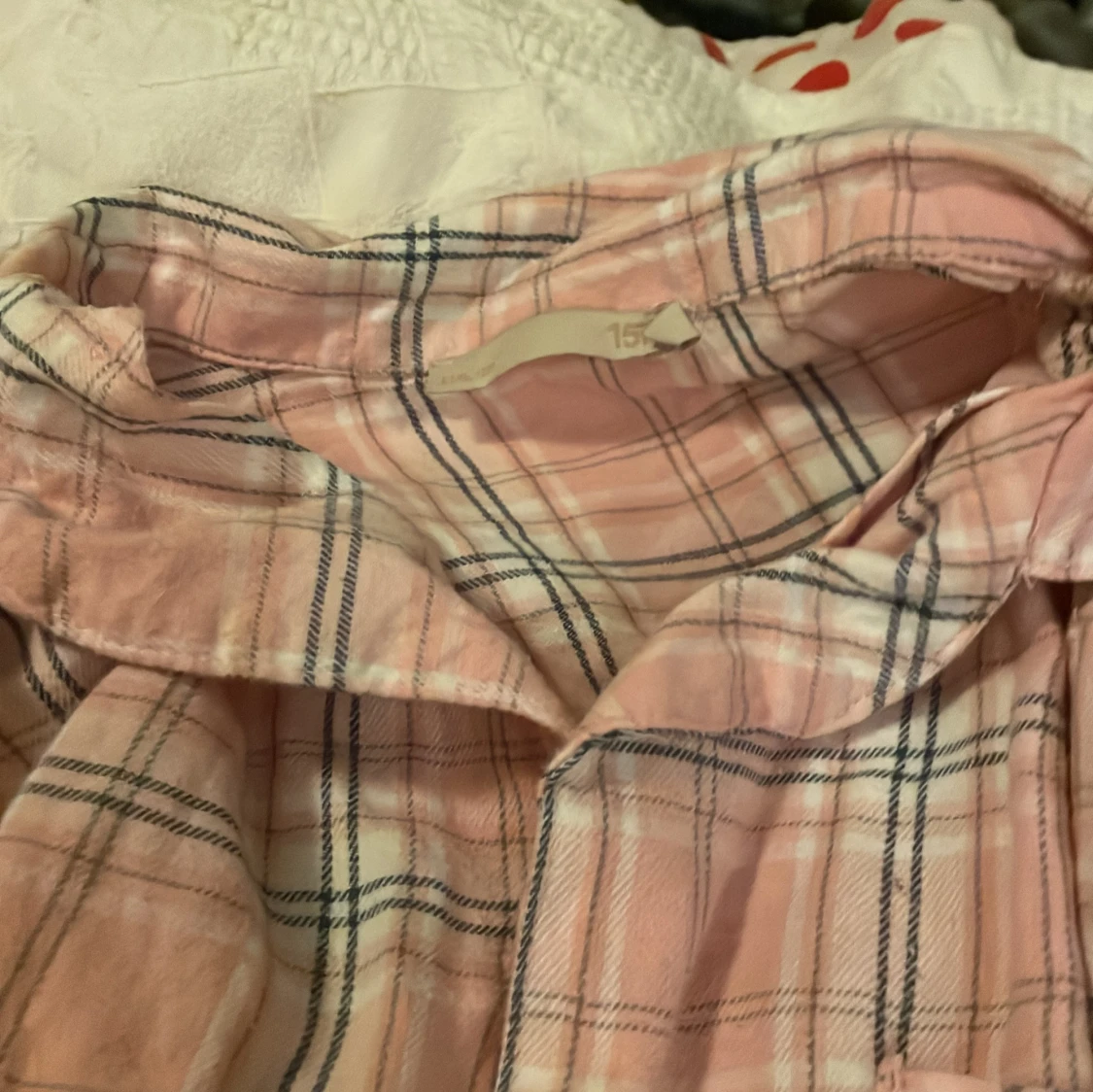 Rosa rutiga pyjamas set  från 157 - 4