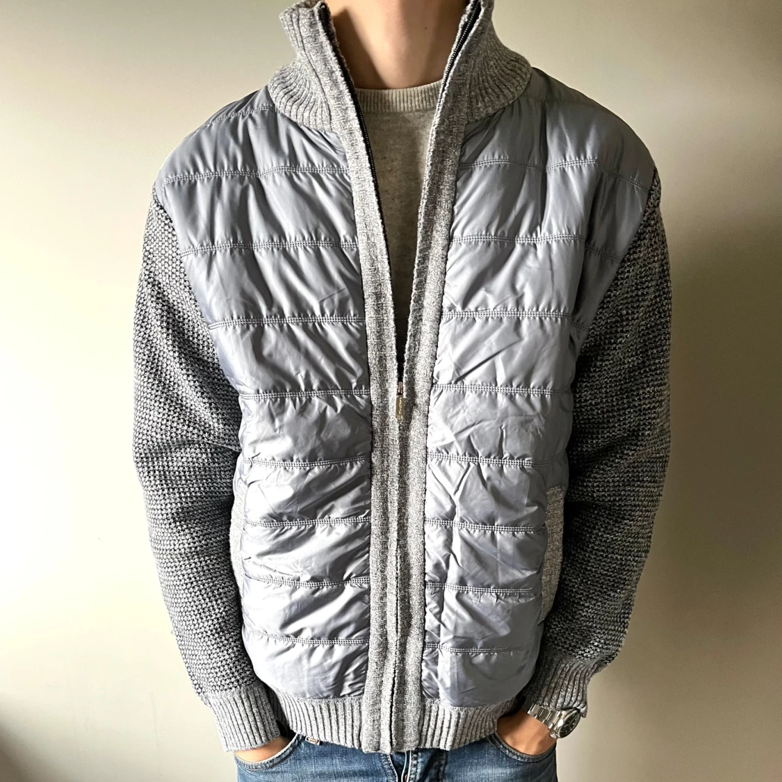 Grå cardiganjacka - 1