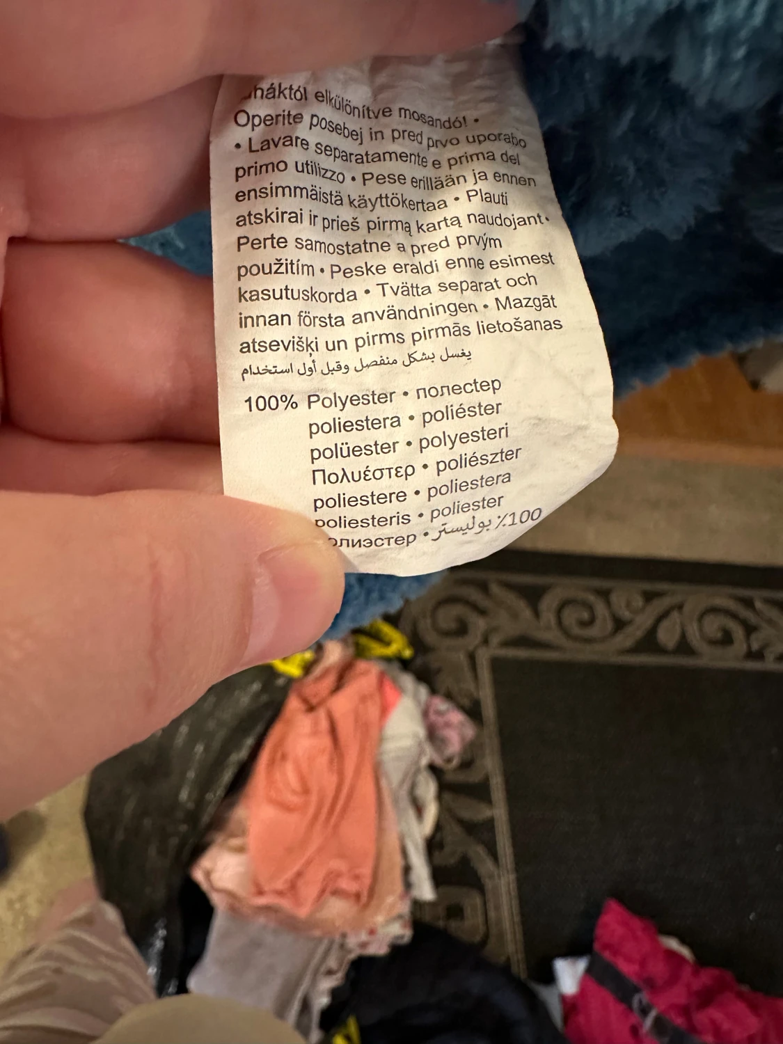 Blå teddyjacka med dragkedja strl: S - 2