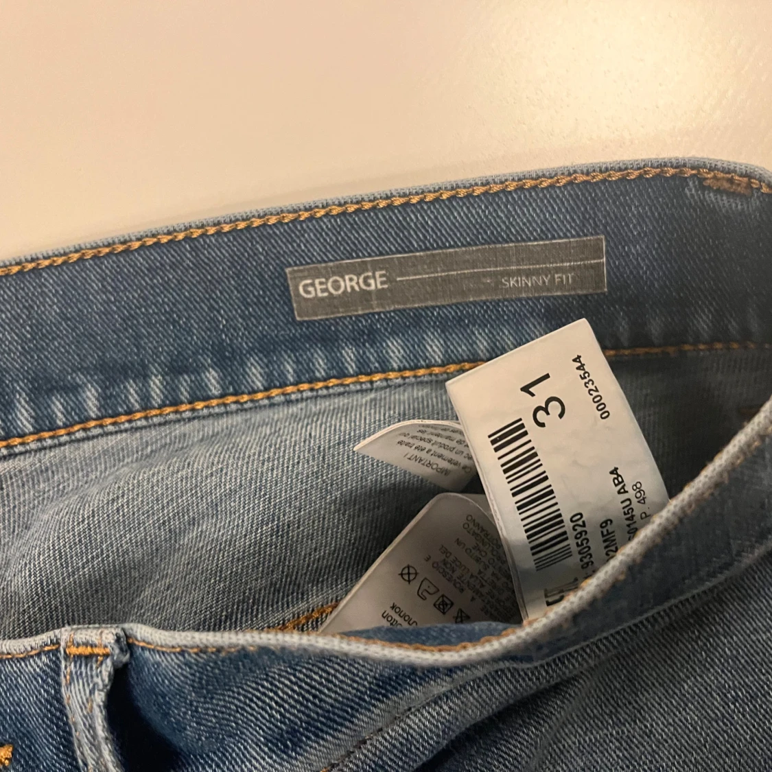 Blå skinny jeans från George, storlek 31 - 3