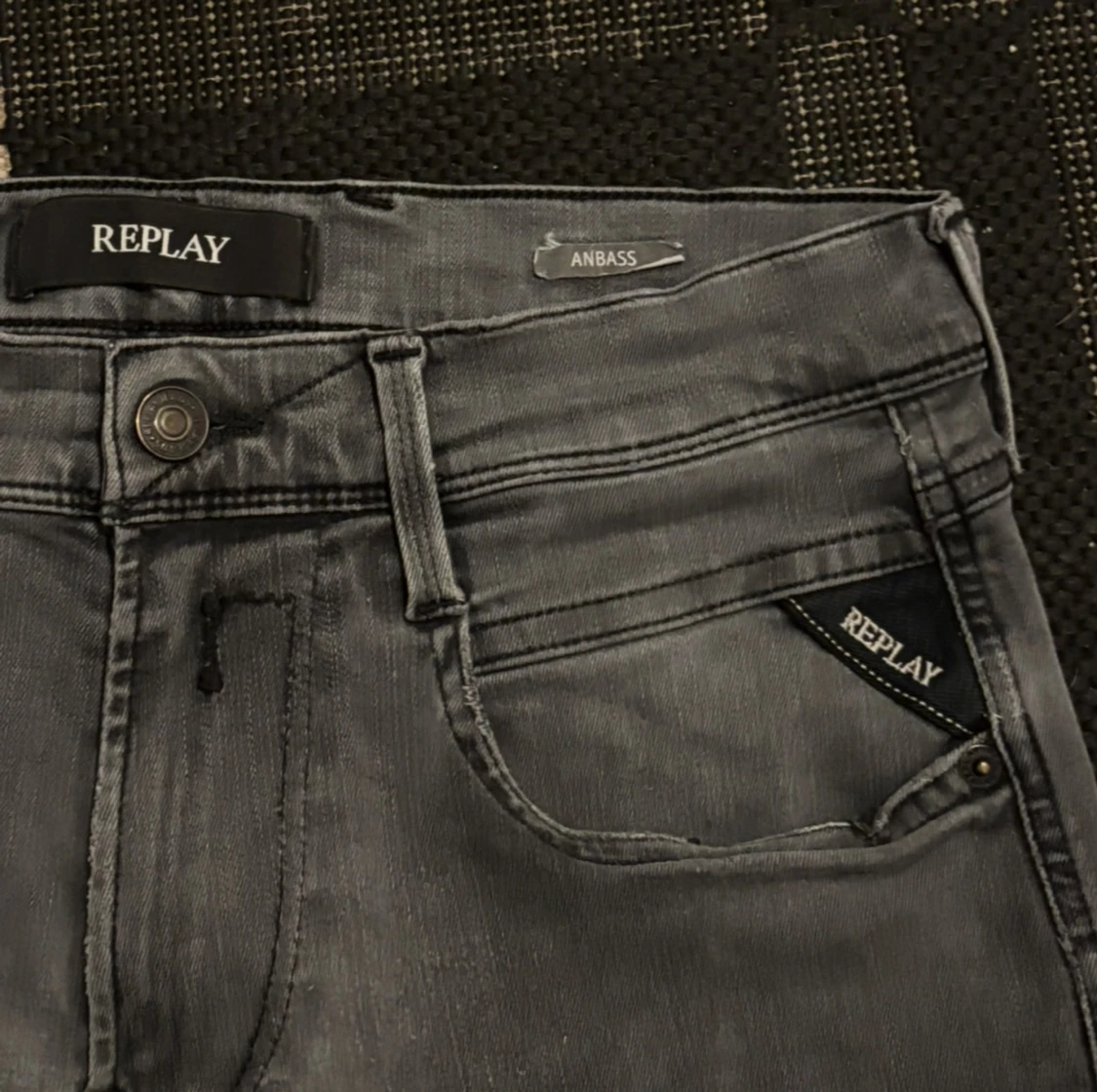 Replay Anbass grå jeans slim fit - 1