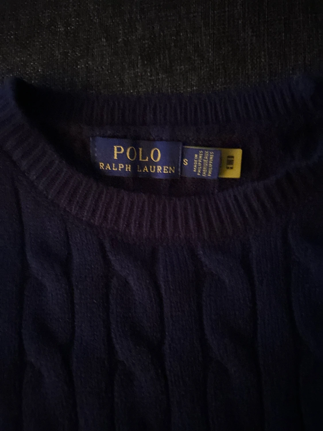 Marinblå kabelstickad tröja Polo Ralph Lauren - 2