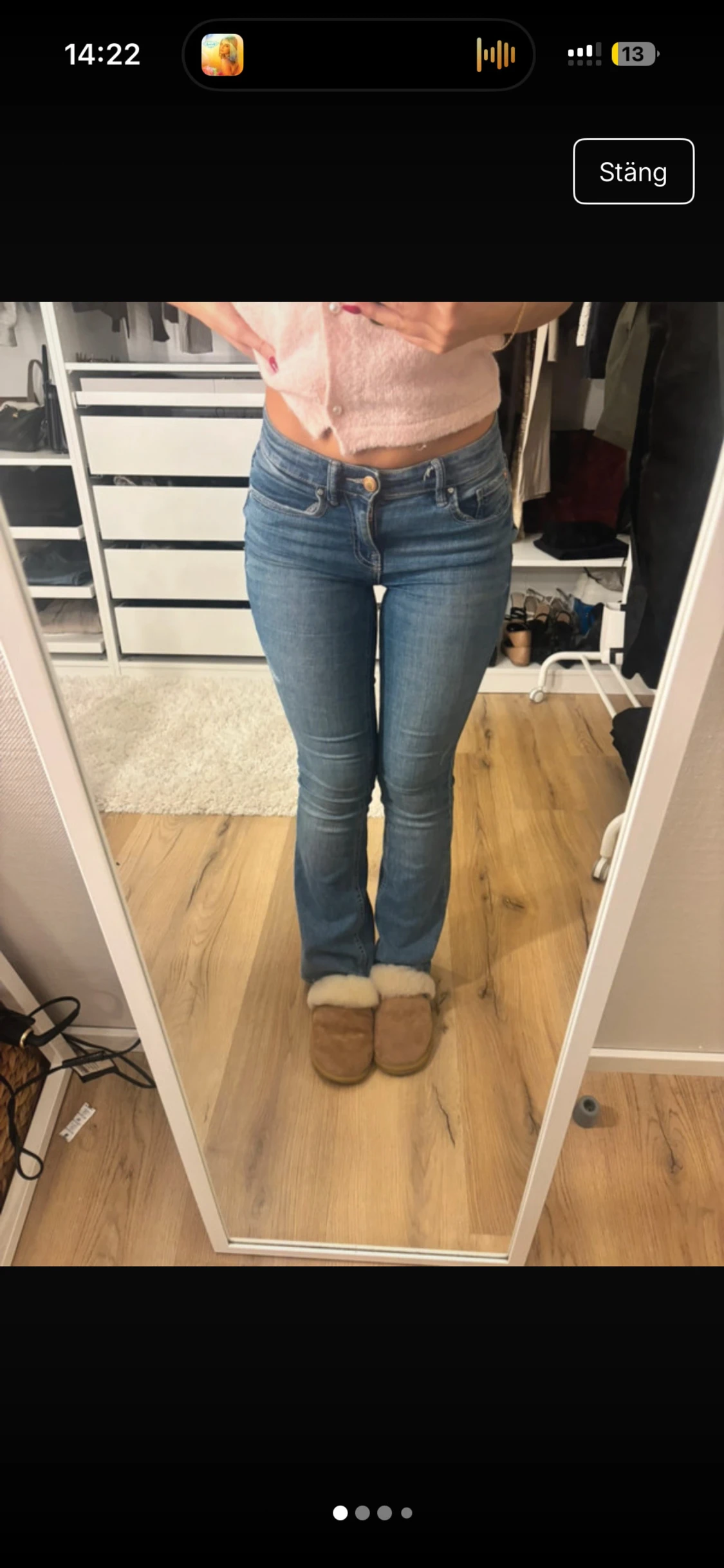 Blå bootcut jeans från Only