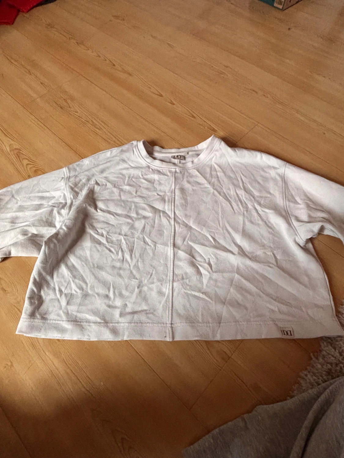 Vit croppad sweatshirt Le Don De Vie