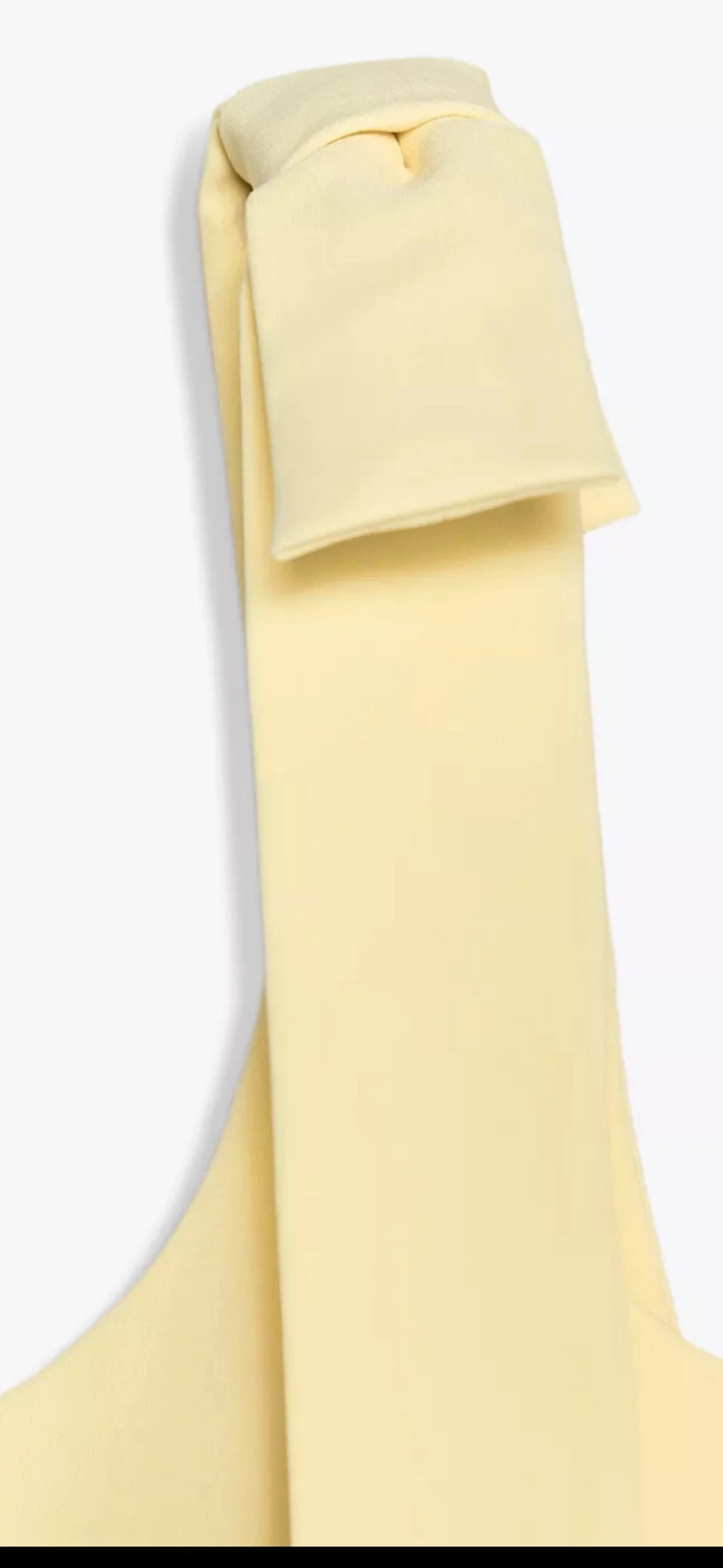 Ljusgul linnetopp med breda axelband - 2