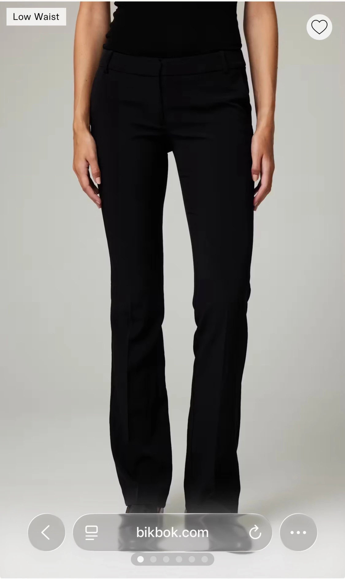 Svarta bootcut kostymbyxor Bik Bok