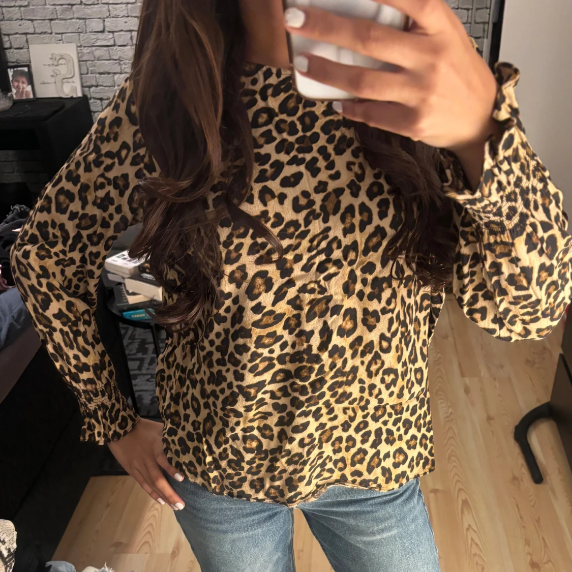 Leopardmönstrad blus 