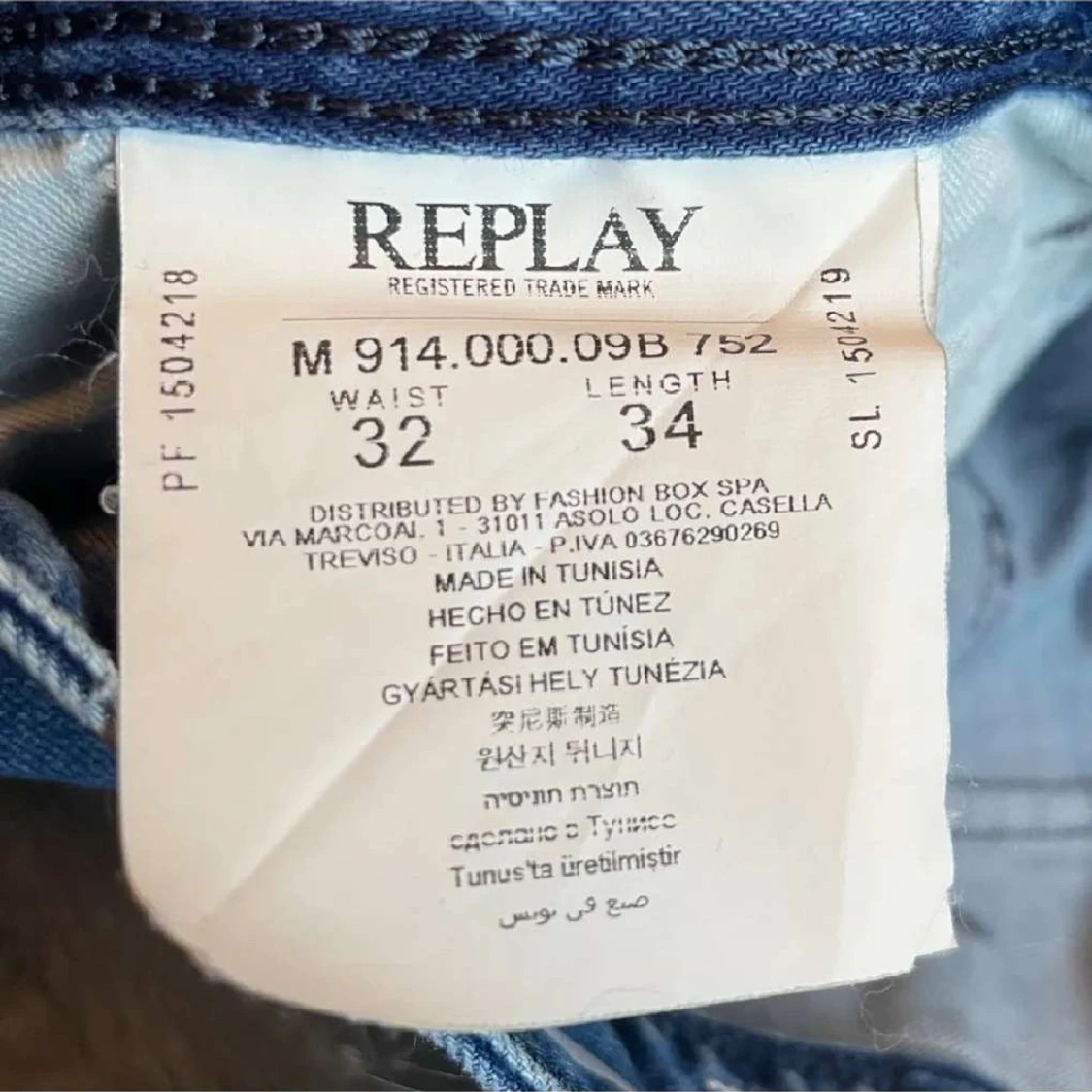 Replay Anbass blå jeans herr 32/34 - 3