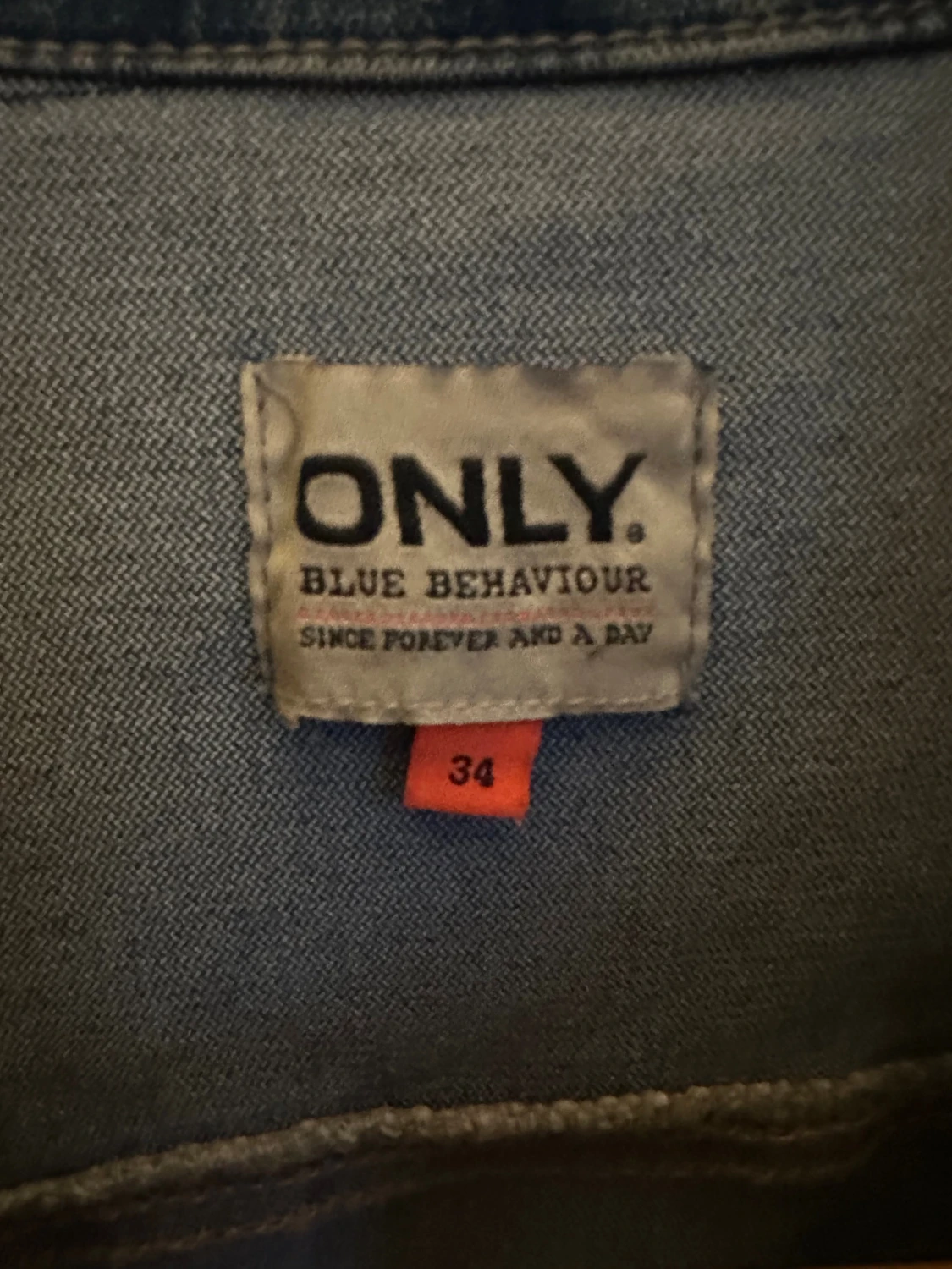 Blå jeansjacka från ONLY, strl 34 - 1