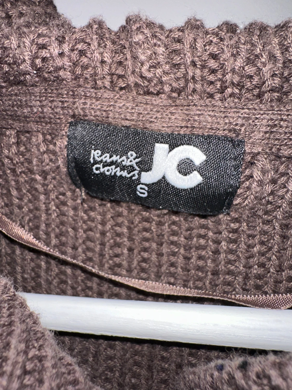 Brun stickad kofta från JC - 2